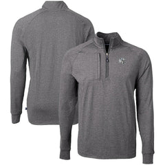 Indianapolis Colts Cutter & Buck Big & Tall Adapt Eco Raglan Quarter-Zip Jacket Heather Black | NFL