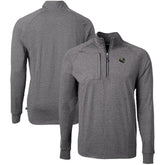 Jacksonville Jaguars Cutter & Buck Big & Tall Adapt Eco Raglan Quarter-Zip Jacket Heather Black | NFL