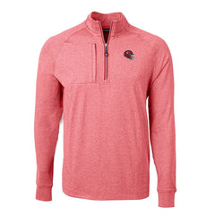 Kansas City Chiefs Cutter & Buck Big & Tall Adapt Eco Raglan Quarter-Zip Jacket Heather Red | NFL