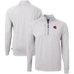 Kansas City Chiefs Cutter & Buck Big & Tall Adapt Eco Raglan Quarter-Zip Jacket Heather Gray | NFL