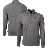 Cincinnati Bengals Cutter & Buck Big & Tall Adapt Eco Raglan Quarter-Zip Jacket Heather Black | NFL