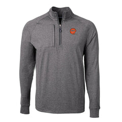 Cincinnati Bengals Cutter & Buck Big & Tall Adapt Eco Raglan Quarter-Zip Jacket Heather Black | NFL