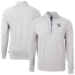 Los Angeles Chargers Cutter & Buck Big & Tall Adapt Eco Raglan Quarter-Zip Jacket Heather Gray | NFL