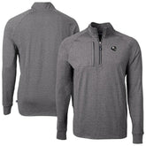 Pittsburgh Steelers Cutter & Buck Big & Tall Adapt Eco Raglan Quarter-Zip Jacket Heather Black | NFL