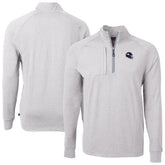 Minnesota Vikings Cutter & Buck Big & Tall Adapt Eco Raglan Quarter-Zip Jacket Heather Gray | NFL