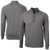 Baltimore Ravens Cutter & Buck Big & Tall Adapt Eco Raglan Quarter-Zip Jacket Heather Black | NFL