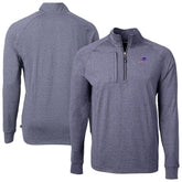 Buffalo Bills Cutter & Buck Big & Tall Adapt Eco Raglan Quarter-Zip Jacket Heather Navy | NFL