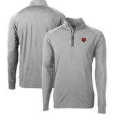 Chicago Bears Cutter & Buck Big & Tall Adapt Eco DryTec Raglan Quarter-Zip Jacket Gray | NFL