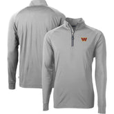 Washington Commanders Cutter & Buck Big & Tall Adapt Eco DryTec Raglan Quarter-Zip Jacket Gray | NFL