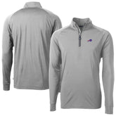 Buffalo Bills Cutter & Buck Big & Tall Adapt Eco DryTec Raglan Quarter-Zip Jacket Gray | NFL