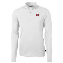 San Francisco 49ers Cutter & Buck Big & Tall Virtue Eco Pique Quarter-Zip Jacket White | NFL