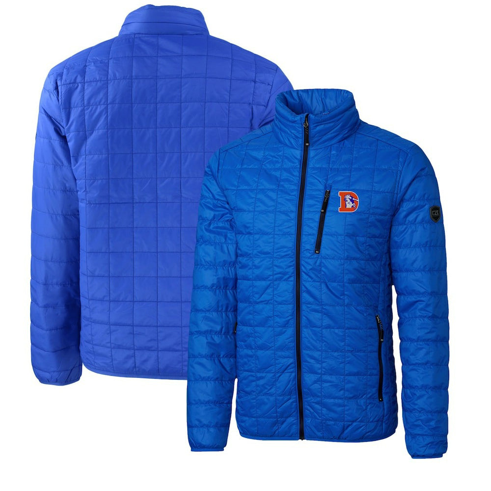 Denver Broncos Cutter & Buck Big & Tall Rainier PrimaLoft Eco Insulated Full-Zip Puffer Jacket Royal | NFL