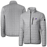 Buffalo Bills Cutter & Buck Big & Tall Rainier PrimaLoft Eco Insulated Full-Zip Hoodie Puffer Jacket Gray | NFL