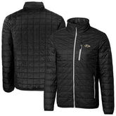 Baltimore Ravens Cutter & Buck Big & Tall Rainier PrimaLoft Eco Insulated Full-Zip Hoodie Puffer Jacket Black | NFL
