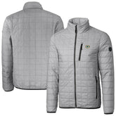 Green Bay Packers Cutter & Buck Big & Tall Rainier PrimaLoft Eco Insulated Full-Zip Hoodie Puffer Jacket Gray | NFL