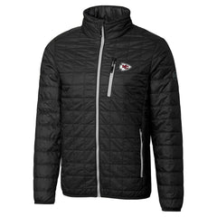 Kansas City Chiefs Cutter & Buck Big & Tall Rainier PrimaLoft Eco Insulated Full-Zip Hoodie Puffer Jacket Black | NFL