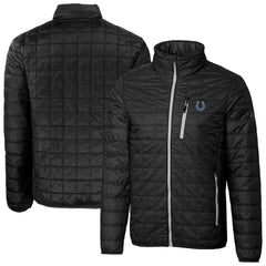 Indianapolis Colts Cutter & Buck Big & Tall Rainier PrimaLoft Eco Insulated Full-Zip Hoodie Puffer Jacket Black | NFL