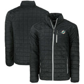 Miami Dolphins Cutter & Buck Big & Tall Rainier PrimaLoft Eco Insulated Full-Zip Puffer Jacket Black | NFL