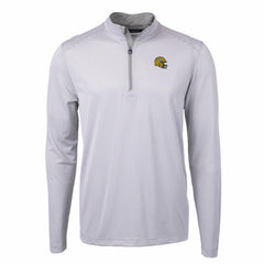Green Bay Packers Cutter & Buck Big & Tall Virtue Eco Pique Micro Stripe Tri-Blend Quarter-Zip Jacket Gray | NFL