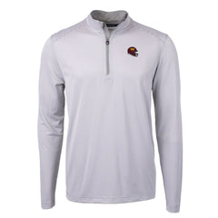 Washington Commanders Cutter & Buck Big & Tall Virtue Eco Pique Micro Stripe Tri-Blend Quarter-Zip Jacket Gray | NFL