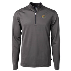 San Francisco 49ers Cutter & Buck Big & Tall Virtue Eco Pique Micro Stripe Tri-Blend Quarter-Zip Jacket Black | NFL