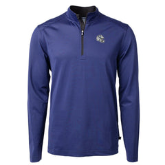 Indianapolis Colts Cutter & Buck Big & Tall Virtue Eco Pique Micro Stripe Tri-Blend Quarter-Zip Jacket Royal | NFL