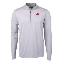 Buffalo Bills Cutter & Buck Big & Tall Virtue Eco Pique Micro Stripe Tri-Blend Quarter-Zip Jacket Gray | NFL
