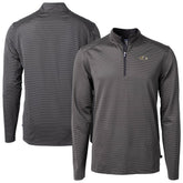 Baltimore Ravens Cutter & Buck Big & Tall Virtue Eco Pique Micro Stripe Tri-Blend Quarter-Zip Jacket Black | NFL