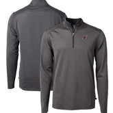 Arizona Cardinals Cutter & Buck Big & Tall Virtue Eco Pique Micro Stripe Tri-Blend Quarter-Zip Jacket Black | NFL