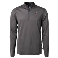 Arizona Cardinals Cutter & Buck Big & Tall Virtue Eco Pique Micro Stripe Tri-Blend Quarter-Zip Jacket Black | NFL