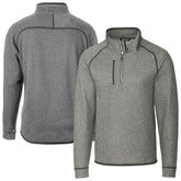 Los Angeles Chargers Cutter & Buck Big & Tall Mainsail Sweater-Knit Raglan Half-Zip Jacket Heather Gray | NFL
