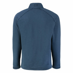 Detroit Lions Cutter & Buck Peshastin Eco Fleece Tri-Blend Raglan Recycled Quarter-Zip Jacket Heather Navy | NFL