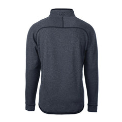 New York Giants Cutter & Buck Big & Tall Mainsail Sweater-Knit Raglan Half-Zip Jacket Heather Navy | NFL