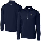 Los Angeles Chargers Cutter & Buck Big & Tall Traverse Stretch Quarter-Zip Top Navy | NFL