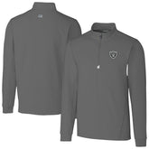 Las Vegas Raiders Cutter & Buck Big & Tall Traverse Stretch Quarter-Zip Top Gray | NFL