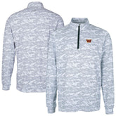 Washington Commanders Cutter & Buck Big & Tall Traverse Eco Camo Tri-Blend DryTec Quarter-Zip Jacket Charcoal | NFL