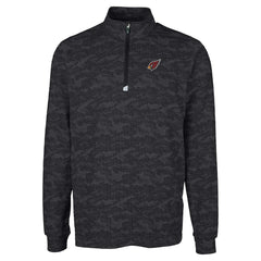 Arizona Cardinals Cutter & Buck Big & Tall Traverse Eco Camo Tri-Blend DryTec Quarter-Zip Jacket Black | NFL