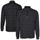 Carolina Panthers Cutter & Buck Big & Tall Traverse Eco Camo Tri-Blend DryTec Quarter-Zip Jacket Black | NFL