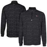 New York Giants Cutter & Buck Big & Tall Traverse Eco Camo Tri-Blend DryTec Quarter-Zip Jacket Black | NFL