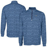 Los Angeles Chargers Cutter & Buck Big & Tall Traverse Eco Camo Tri-Blend DryTec Quarter-Zip Jacket Navy | NFL