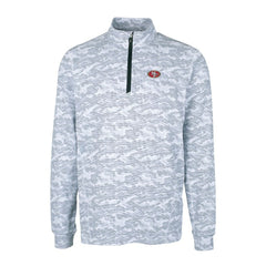 San Francisco 49ers Cutter & Buck Big & Tall Traverse Eco Camo Tri-Blend DryTec Quarter-Zip Jacket Charcoal | NFL