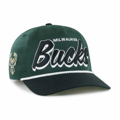 Milwaukee Bucks '47 Dropshadow Rope Hitch Adjustable Hat Hunter Green/Black - NBA