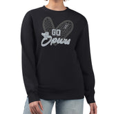 San Antonio Spurs G-III 4Her by Carl Banks Women's Leopard Heart Fleece Pullover Sweatshirt Black - NBA