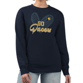 Indiana Pacers G-III 4Her by Carl Banks Women's Leopard Heart Fleece Pullover Sweatshirt Navy - NBA