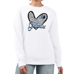 Memphis Grizzlies G-III 4Her by Carl Banks Women's Leopard Heart Fleece Pullover Sweatshirt White - NBA