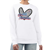 Oklahoma City Thunder G-III 4Her by Carl Banks Women's Leopard Heart Fleece Pullover Sweatshirt White - NBA