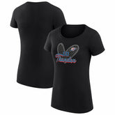 Oklahoma City Thunder G-III 4Her by Carl Banks Women's Super-Slim Fit Lightweight Leopard Heart T-Shirt Black - NBA