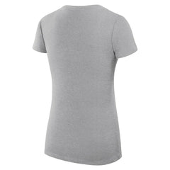 Oklahoma City Thunder G-III 4Her by Carl Banks Women's Super-Slim Fit Lightweight Leopard Heart V-Neck T-Shirt Heather Gray - NBA