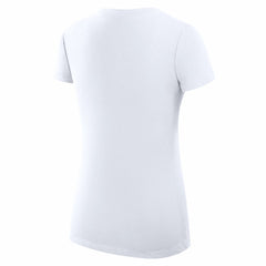 New York Knicks G-III 4Her by Carl Banks Women's Super-Slim Fit Lightweight Leopard Heart V-Neck T-Shirt White - NBA