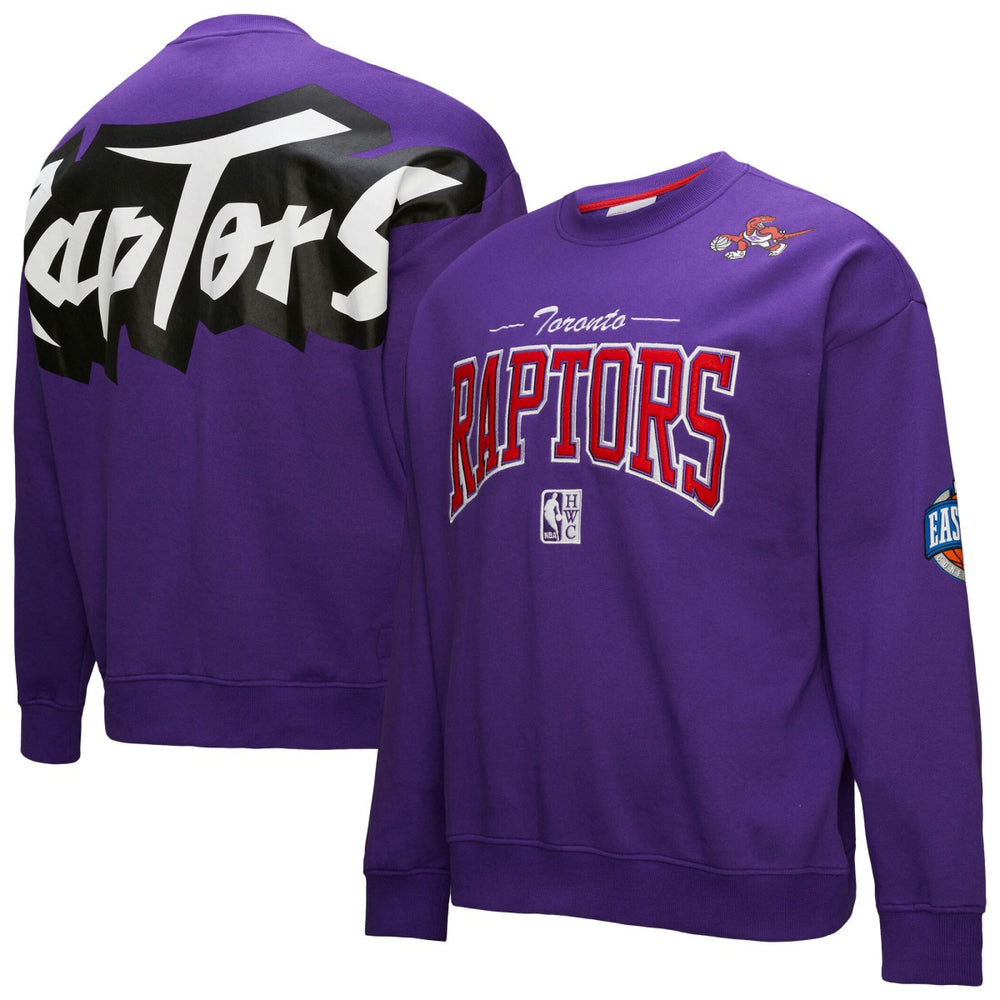 Toronto Raptors Hardwood Classics There & Back 2.0 Vintage Pullover Sweatshirt Purple - NBA